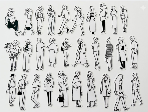 The Bare Minimum Collection - 30 sub-par human stickers