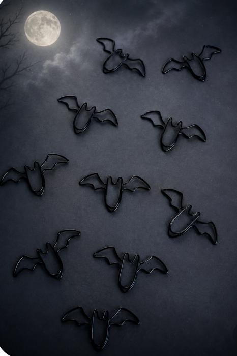 Unholy Flaps - 10 bat-shaped paperclips