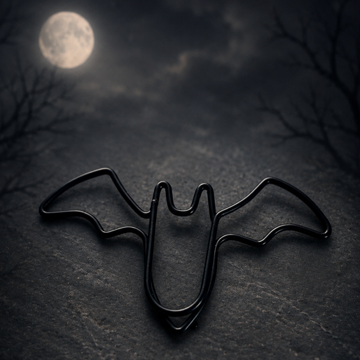 Unholy Flaps - 10 bat-shaped paperclips