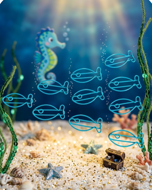 Cod-Blocked - 10 fish-shaped paperclips