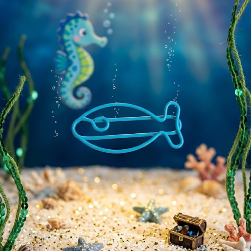 Cod-Blocked - 10 fish-shaped paperclips