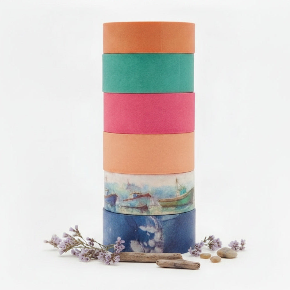 Washi Your Mouth Out - 6 cheeky washi tapes in Seaside Rock