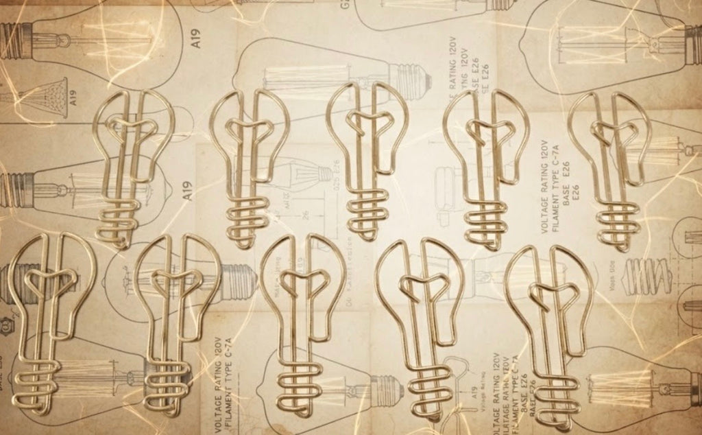Light-A-Bulb - 10 lightbulb-shaped paperclips