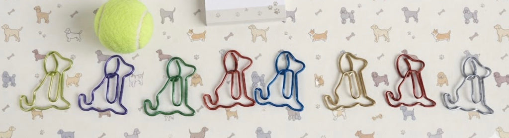 Paw-Per Clips - 8 mutt-shaped paperclips