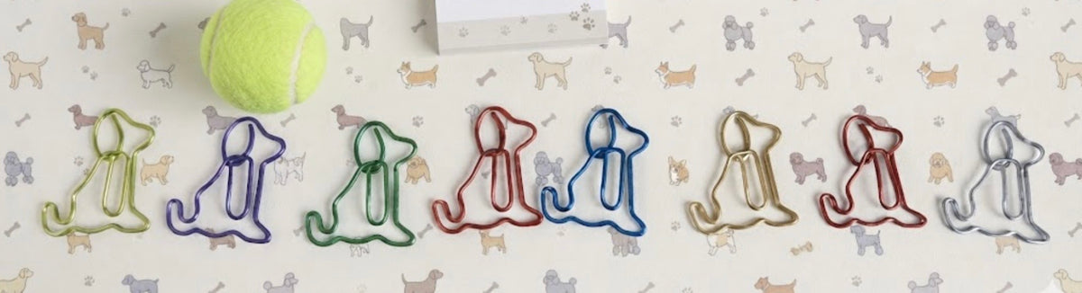 Paw-Per Clips - 8 mutt-shaped paperclips