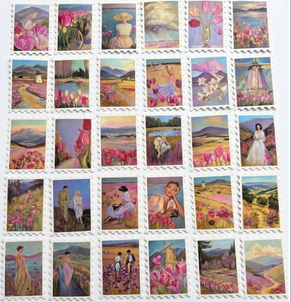 Talk Dirt To Me - 30 floral stickers