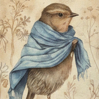 Fleabags - 30 posh animals in scarves stickers