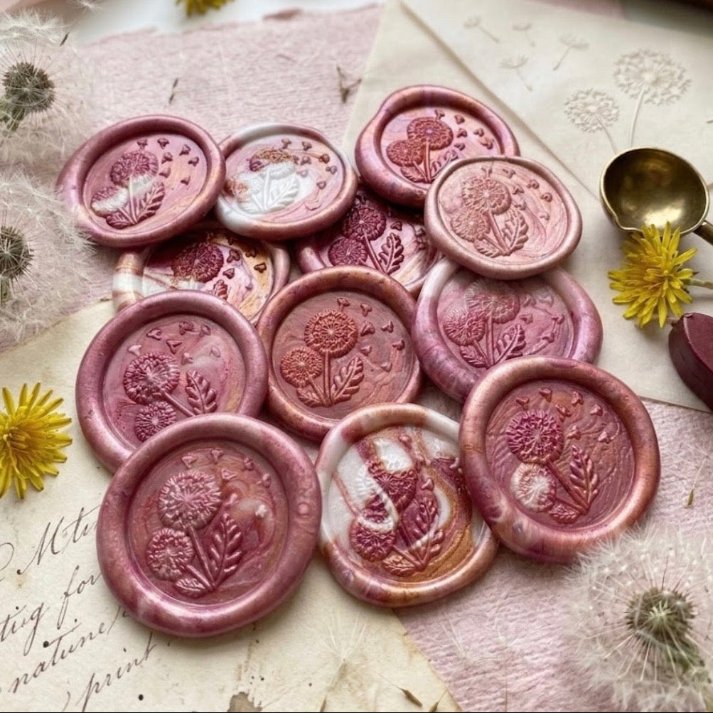 Make A Wish - 21 pre-made wax seals in Pink