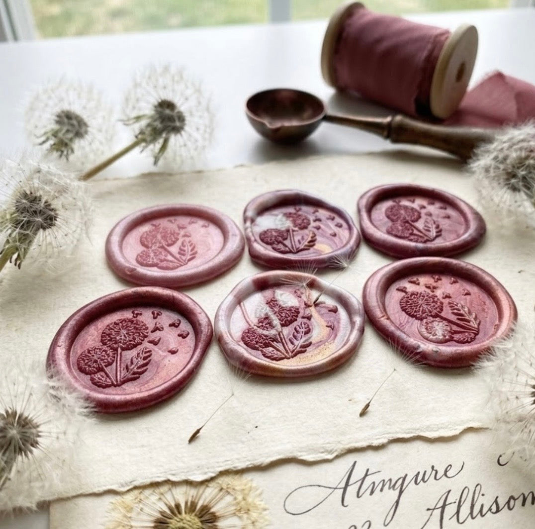 Make A Wish - 21 pre-made wax seals in Pink
