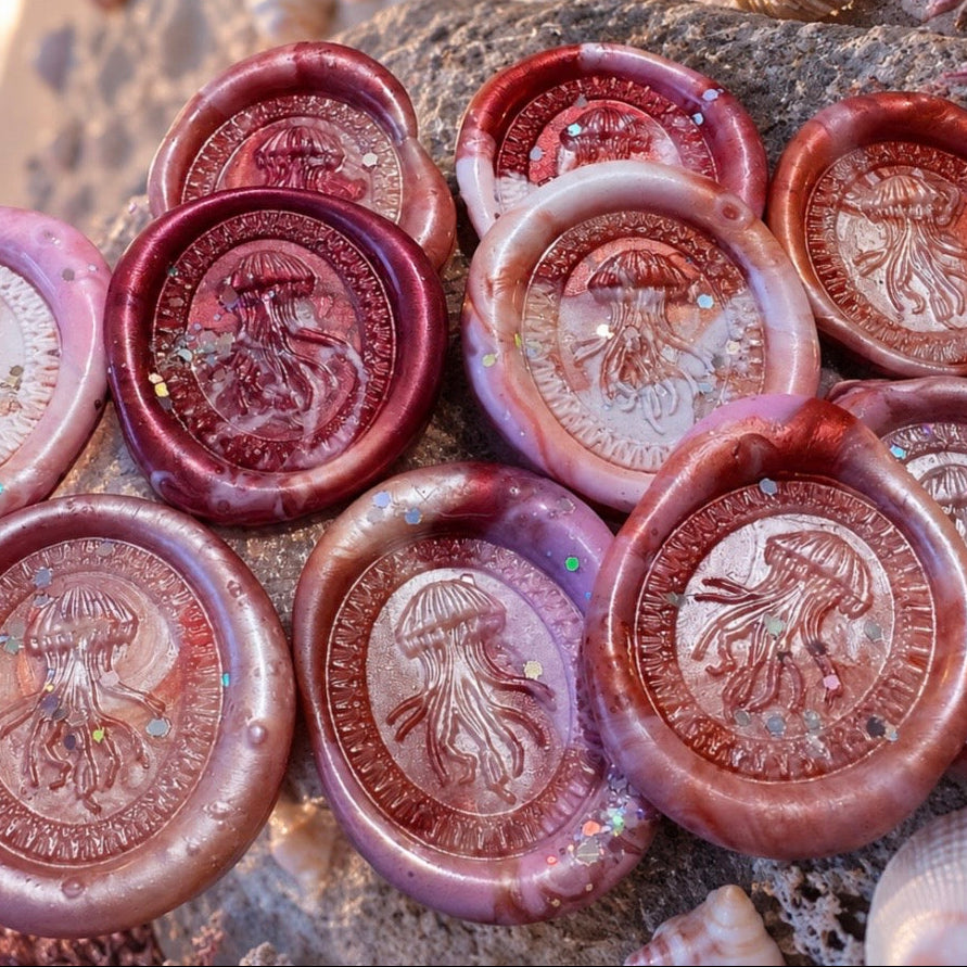 Throw A Wobbly - 21 pre-made wax seals in Raspberry Jelly