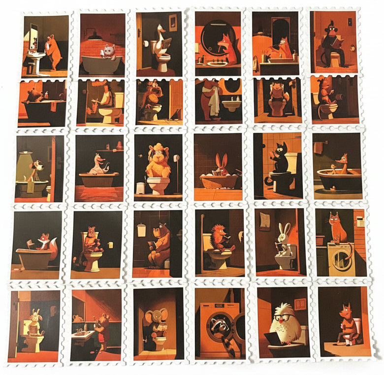 Alone At Last - 30 animals caught in the act stickers