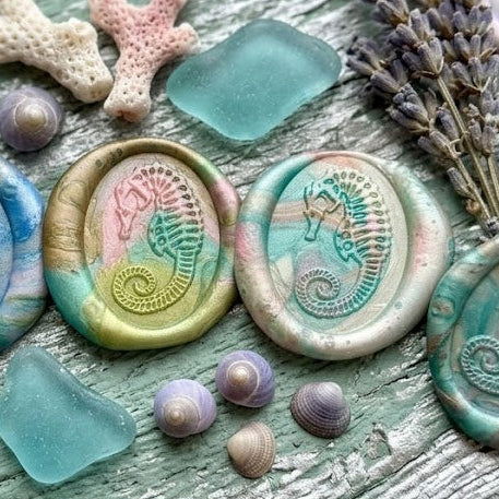 See My Horse - 21 pre-made wax seals in Blue