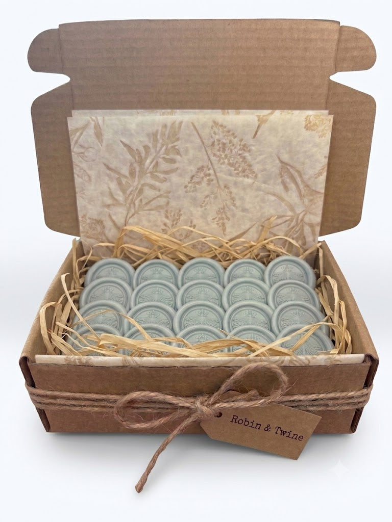 Dragons Fly - 21 pre-made wax seals in Sage