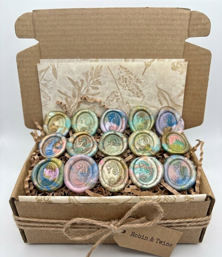 See My Horse - 21 pre-made wax seals in Blue