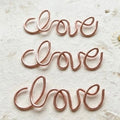 Clip Tease - 12 'love' paperclips in Rose Gold