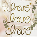 Clip Tease - 12 'love' paperclips in gold