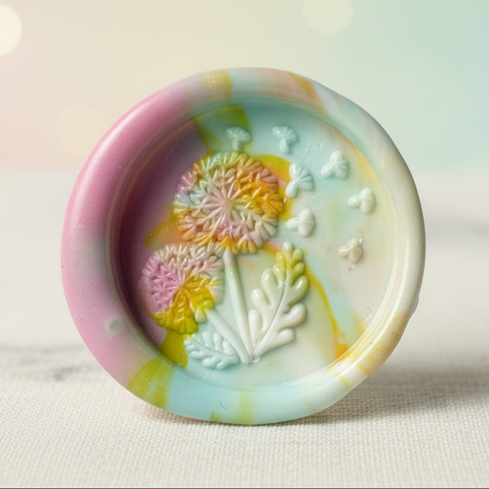 Handmade Stuff - 21 pre-made wax seals in Sherbet