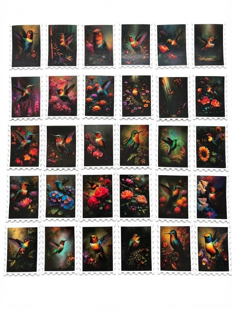 Humdingers - 30 hummingbird stickers