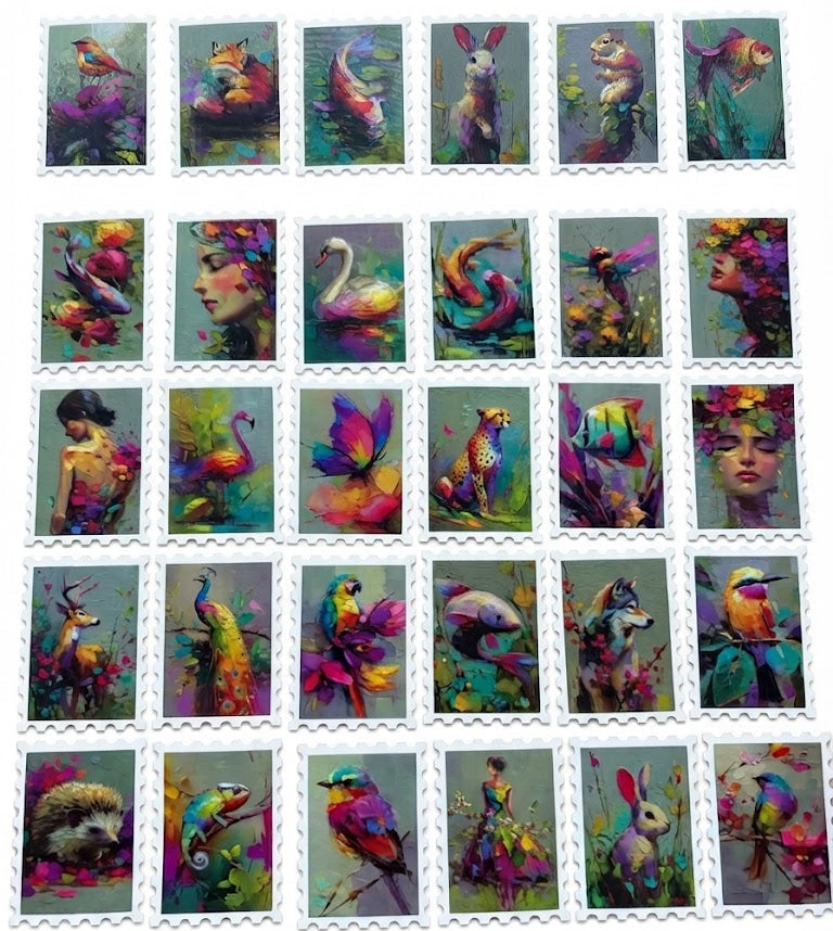 Impresto! - 30 Impasto-style smeary paint stickers