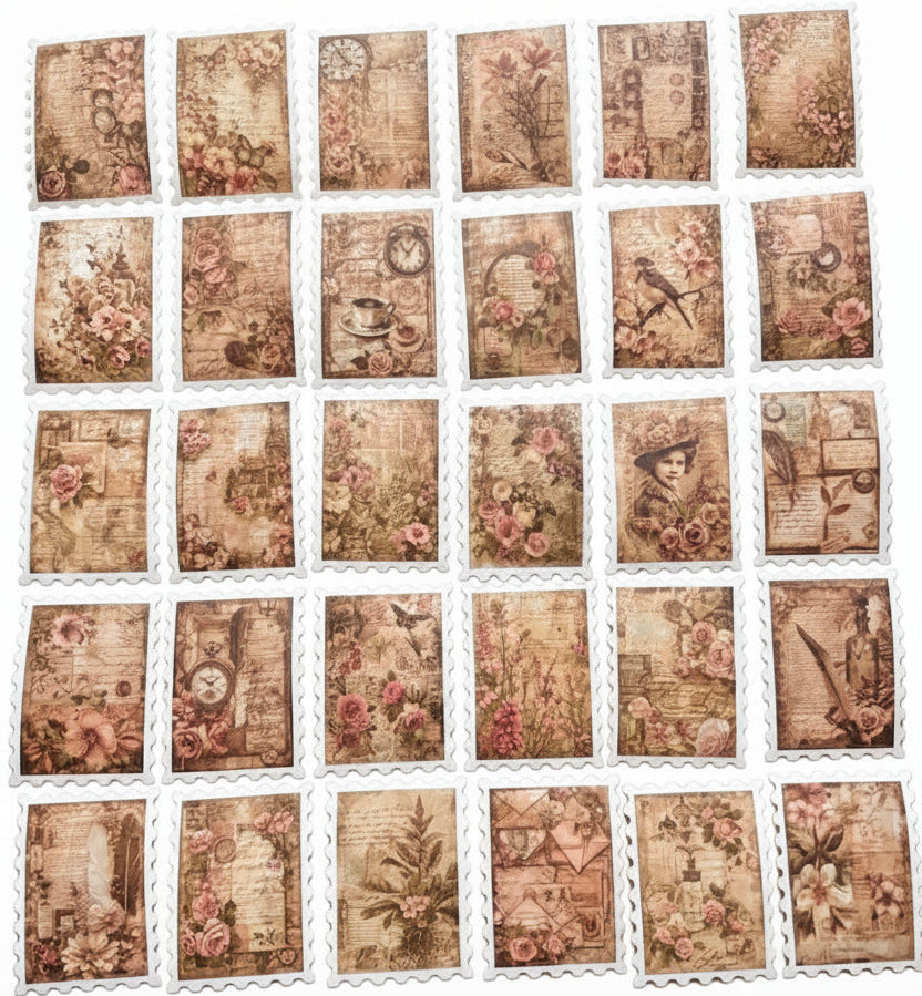 Vintage Rose - 30 classically stunning stickers