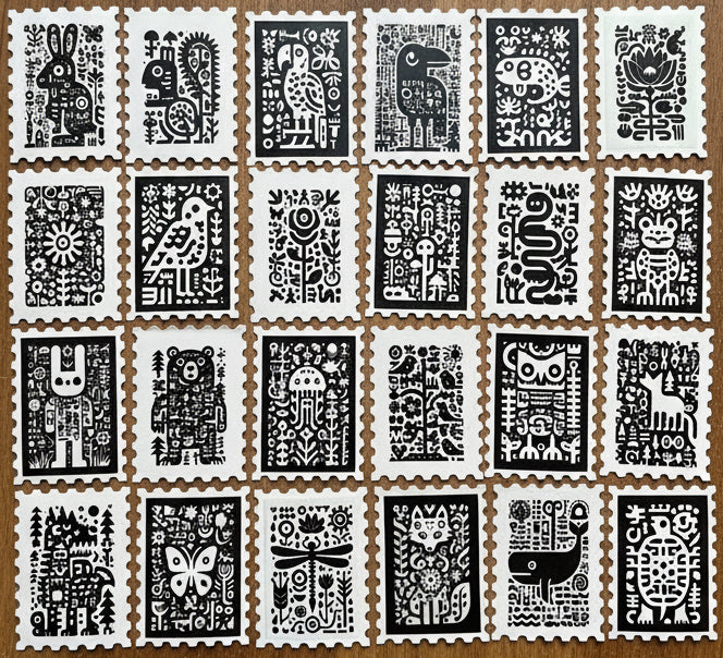 Azteca - 30 sassy tribal stickers