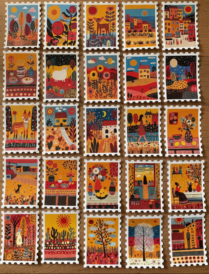 For Folks Sake - 30 vintage stickers