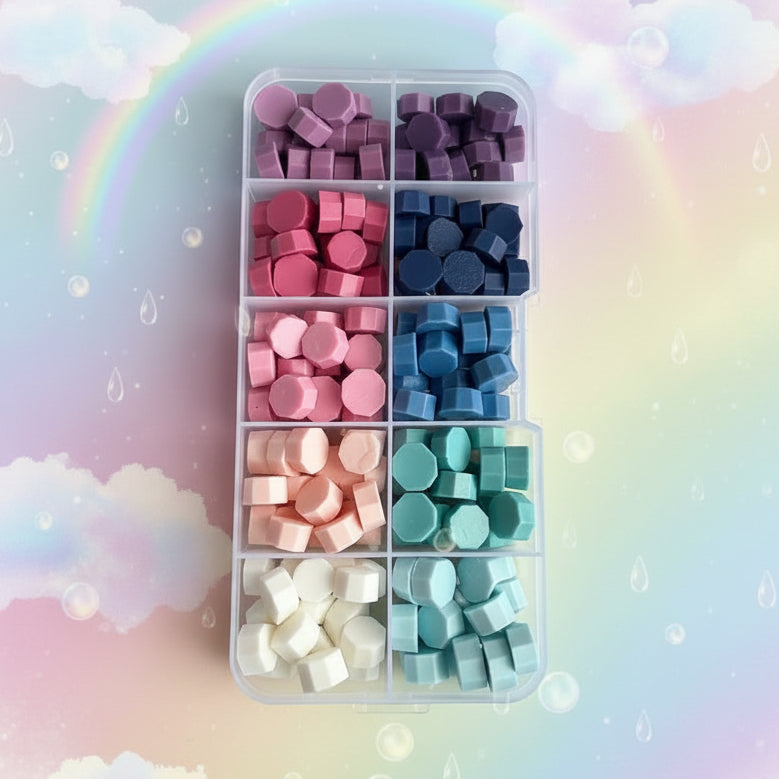 Raining Bows - Mini wax seal bead set - 10 colours