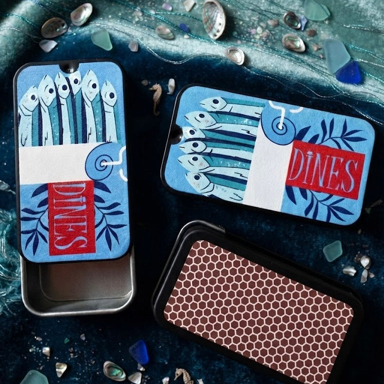 Blue Fins - Mini matchbox