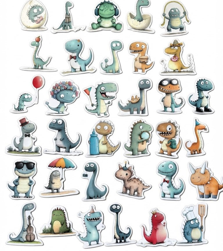 Walk The Dinosaur - 30 Jurassic stickers