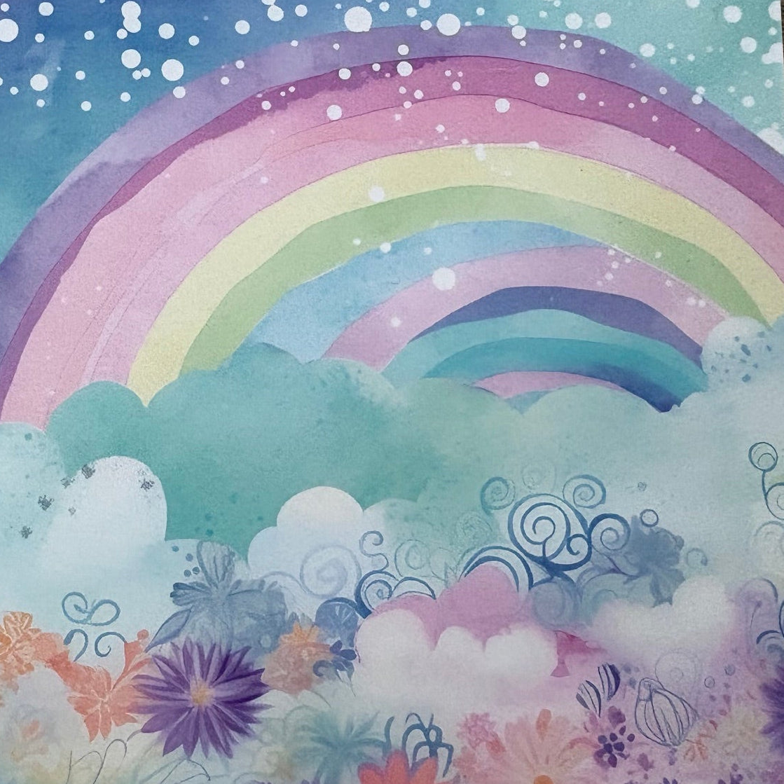 Sugar Whimsy - 20 rainbow frosted postcards