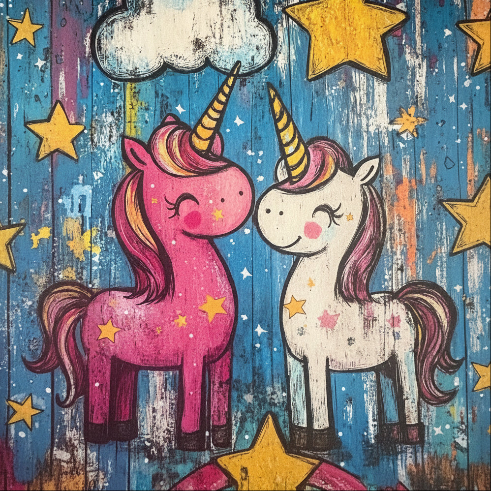 Sparkle Donkey - 20 glammed up unicorn postcards