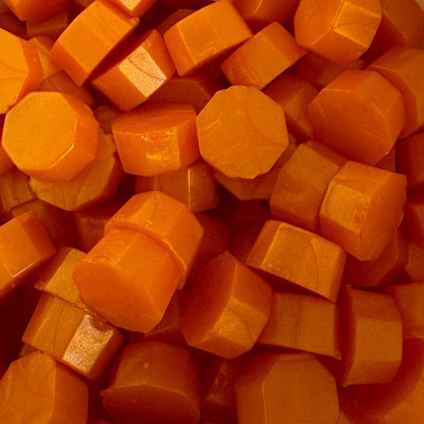 Seal The Deal - 100 wax seal beads in Tangerine Dream