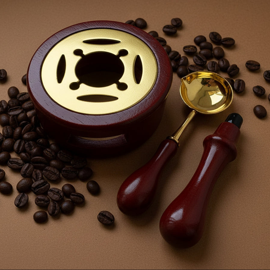 Even Hotter Spoon Hooligan - Wax melt furnace set in Coffee Beans