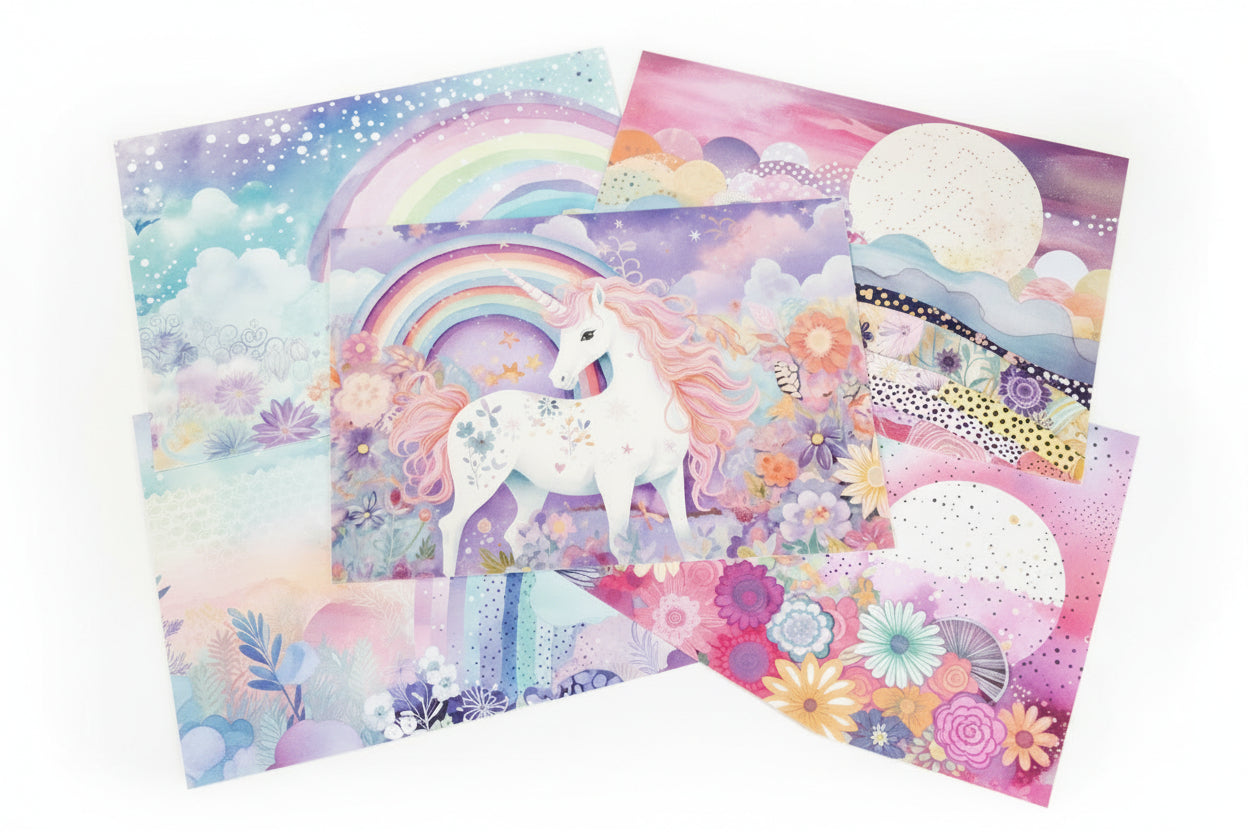 Sugar Whimsy - 20 rainbow frosted postcards