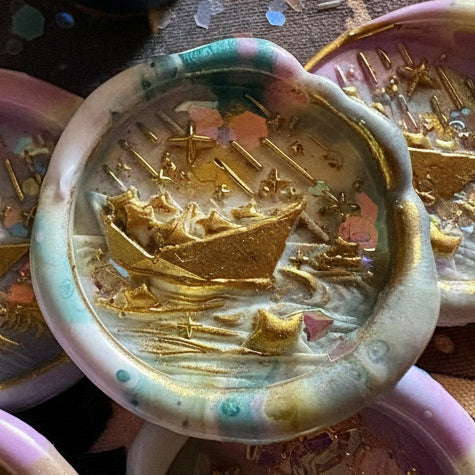 Handmade Stuff - 21 pre-made wax seals in Celestial Sparkle