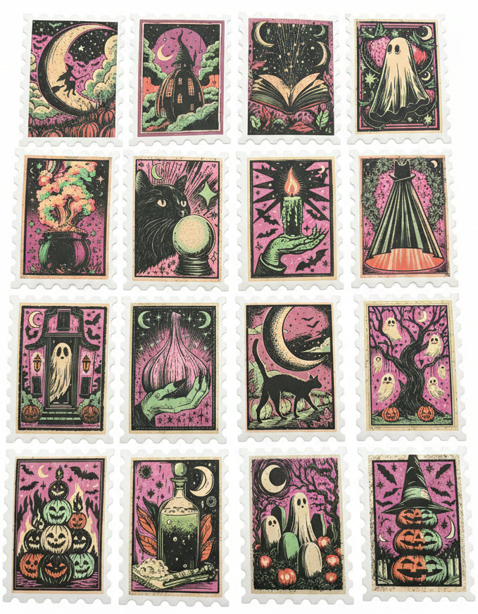 Neon Nightmares - 30 scary stickers