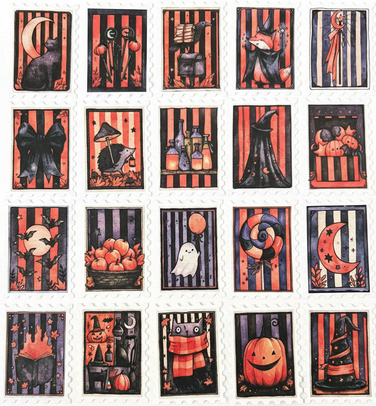 Midnight Carnival - 30 striped stickers