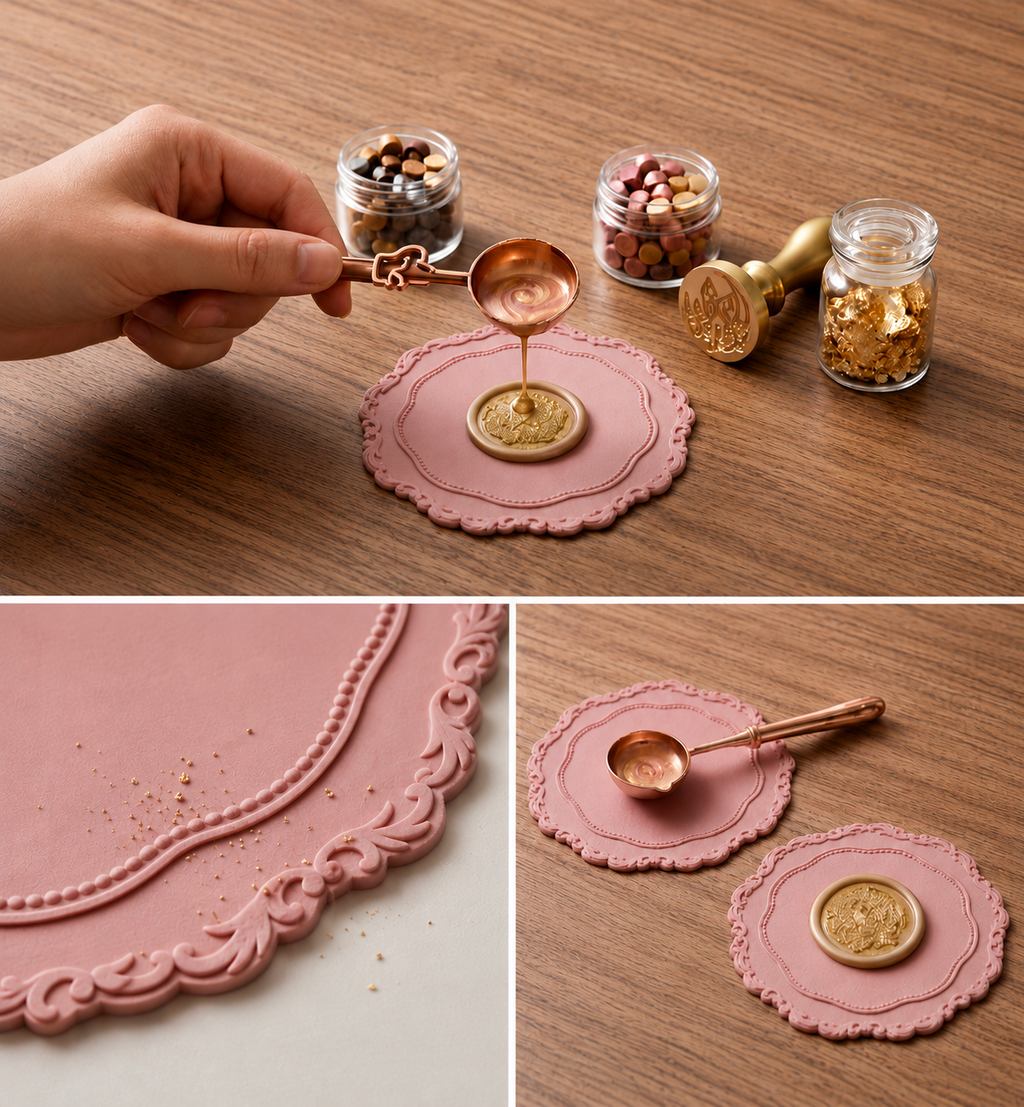 Waxident Prevention Landing Mat - Dusky Pink heatproof silicone mat